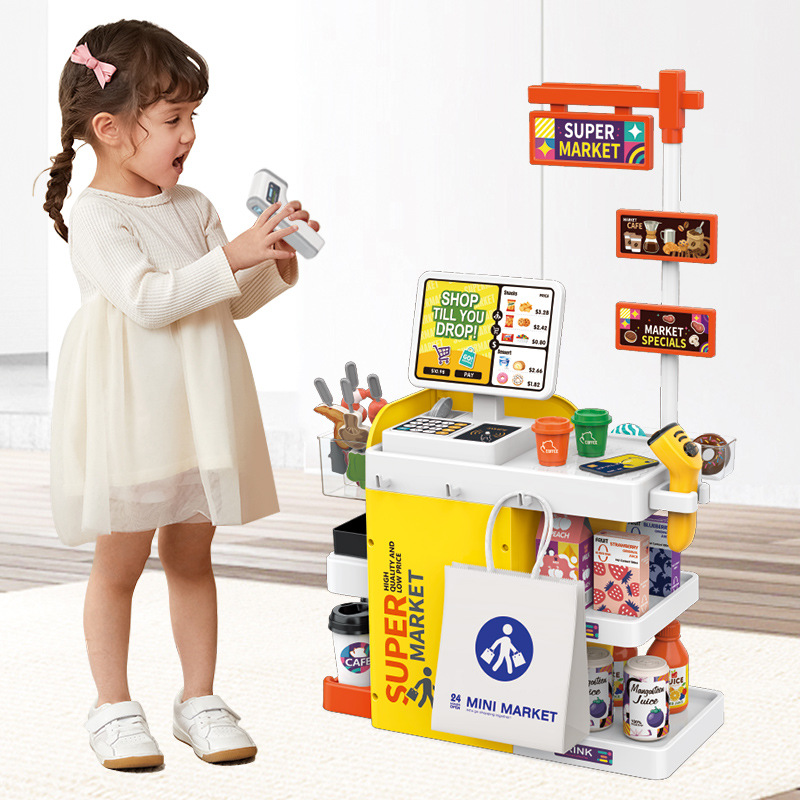 Toy Cash Register - Mini supermercado infantil, conjunto de brinquedos