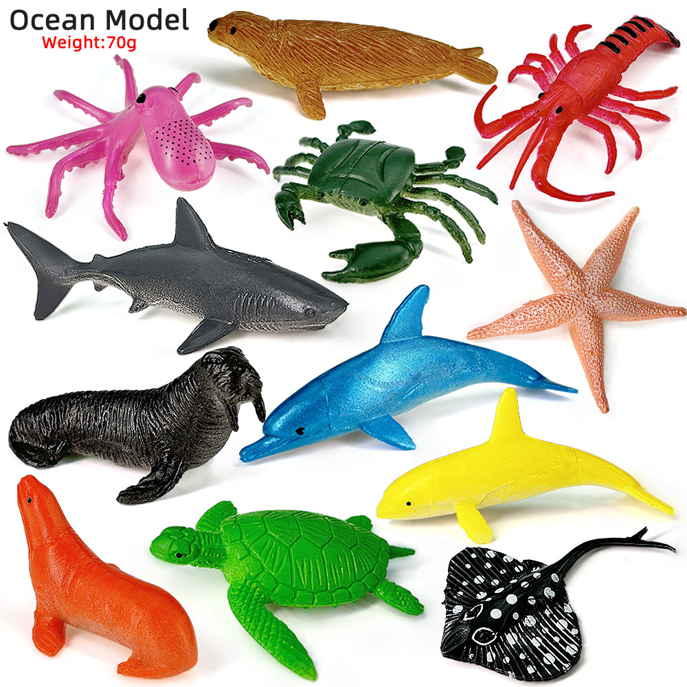 Kids Toys 3 Year Old - 12 pçs oceano vida marinha conjunto