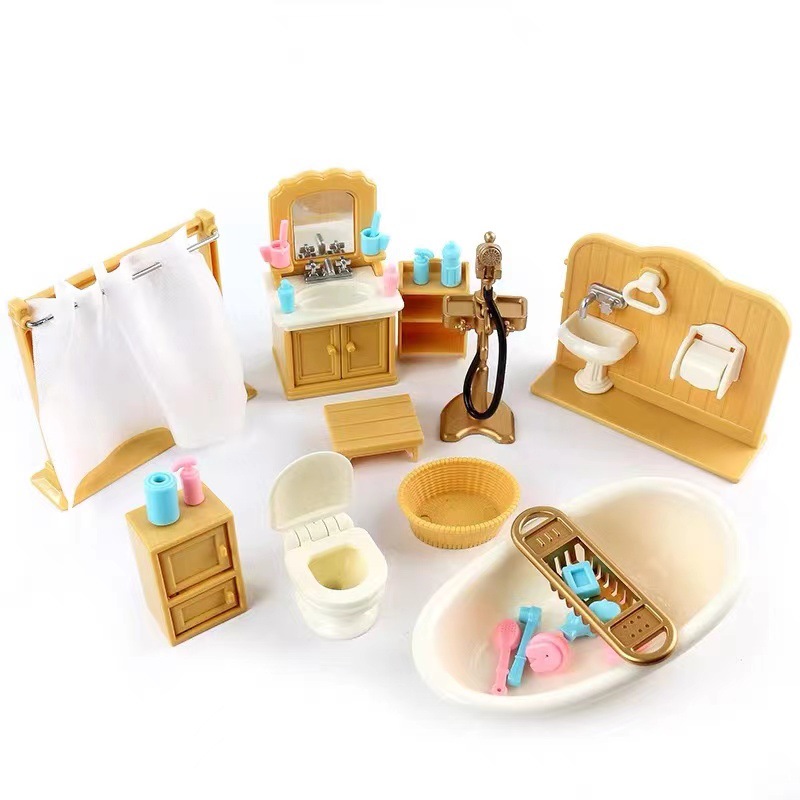 Casa de bonecas em miniatura c - Kids Toys Kitchen Set avaliação e preço
