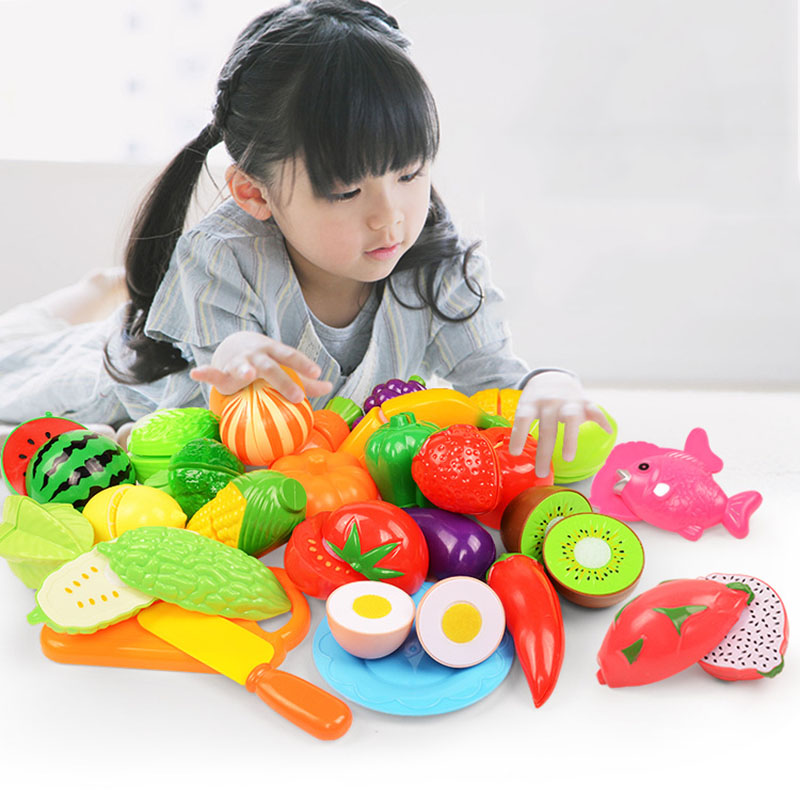 Brinquedos de cortar frutas e  - Kids Toys Kitchen Set avaliação e preço